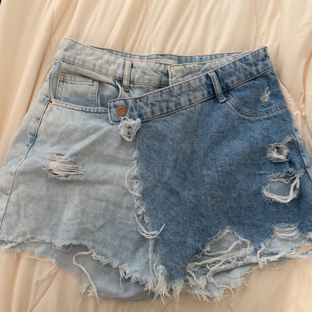 Bershka two tone Jean skort